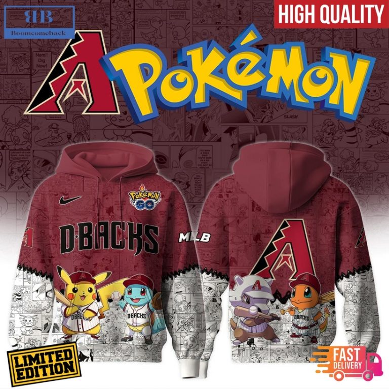 Arizona Diamondbacks x Pokémon Go 3D Hoodie Jersey