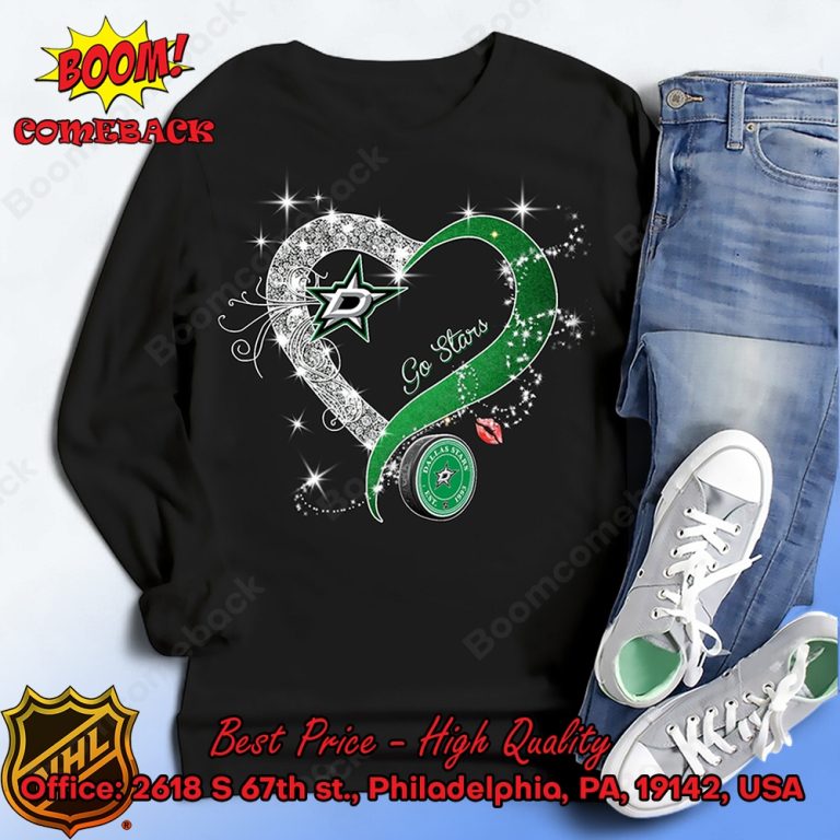 Dallas Stars Glitter Heart Shirt