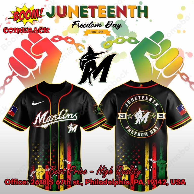 Miami Marlins Juneteenth Day Baseball Jersey