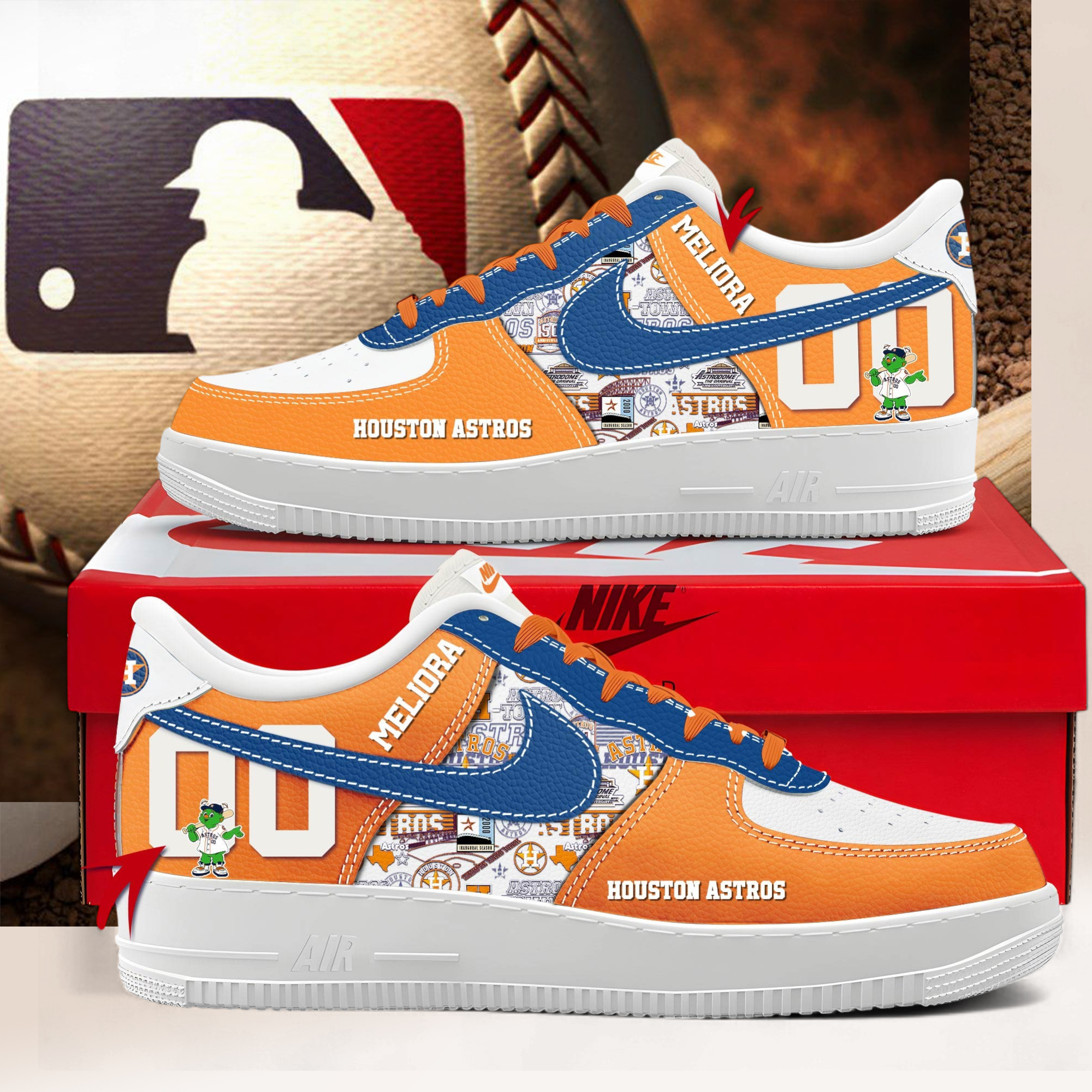 Houston Astros Personalized Air Force Shoes Houston Astros Personalized Air Force Shoes