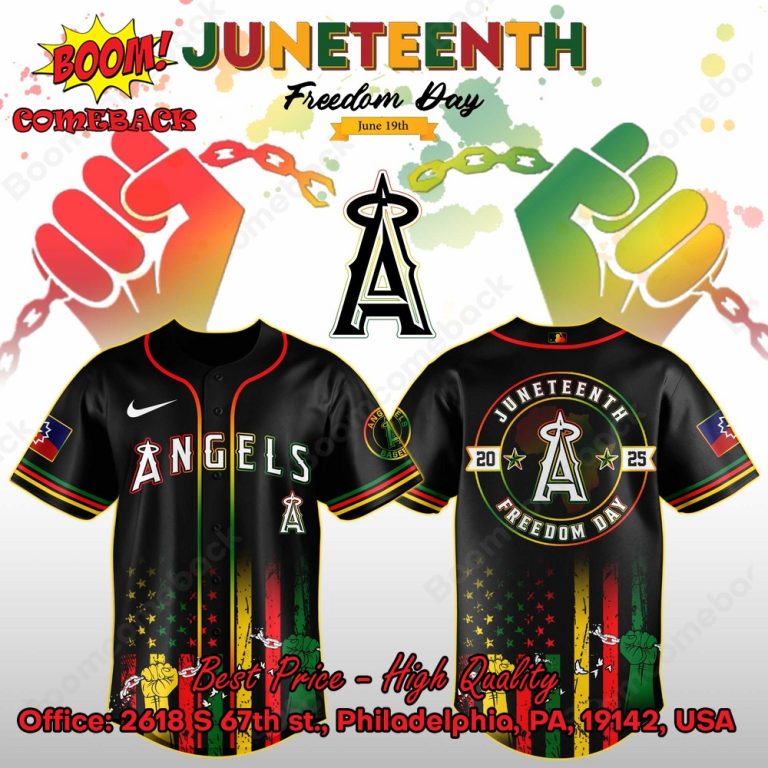 Los Angeles Angels Juneteenth Day Baseball Jersey