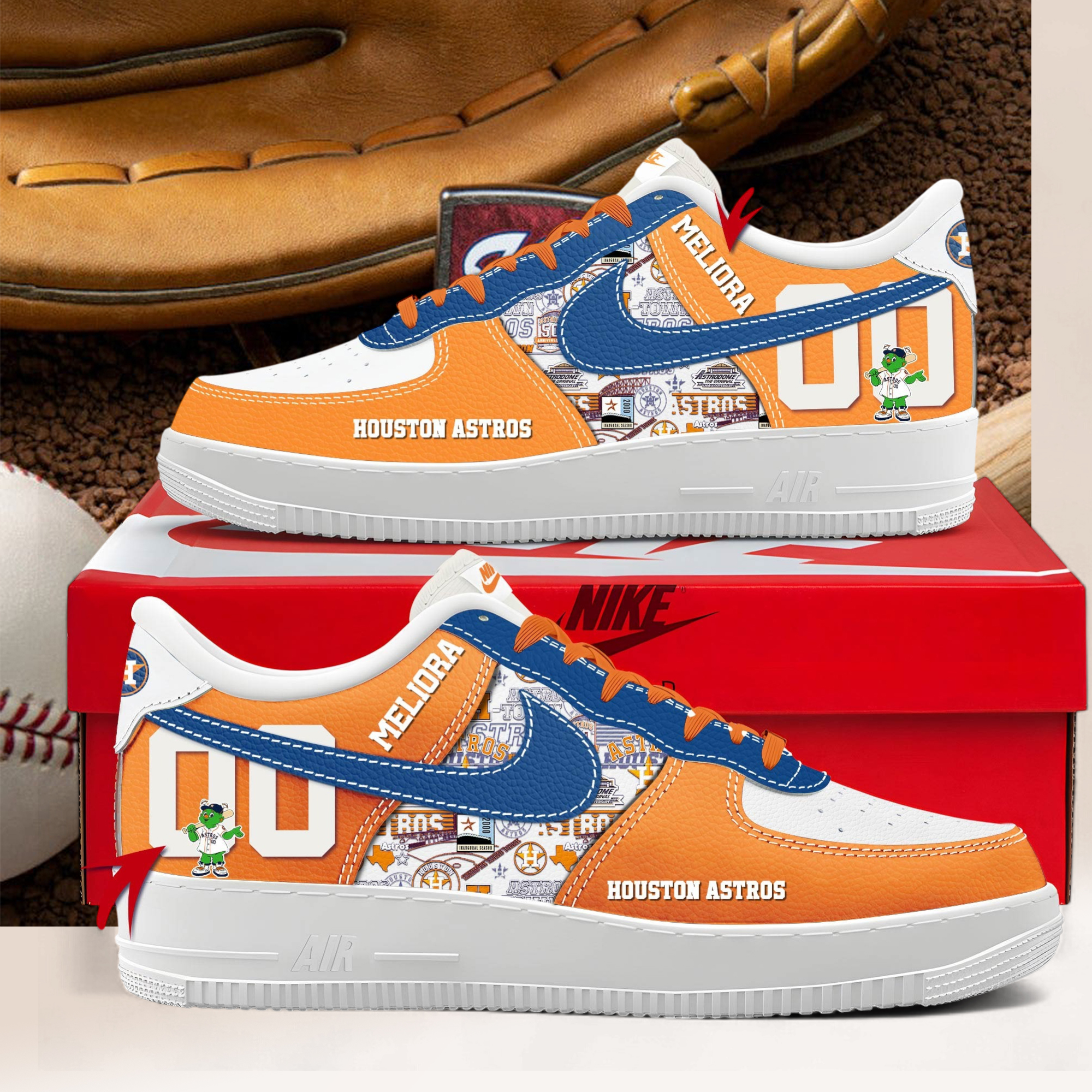 Houston Astros Personalized Air Force Shoes Houston Astros Personalized Air Force Shoes