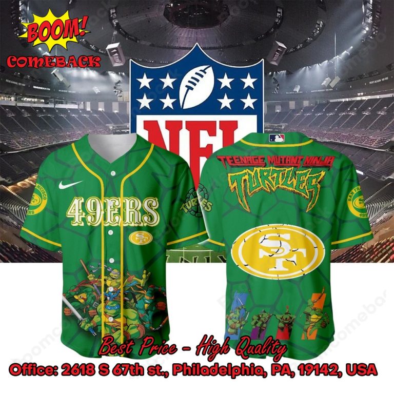 San Francisco 49ers X Ninja Turtles Night Baseball Jersey