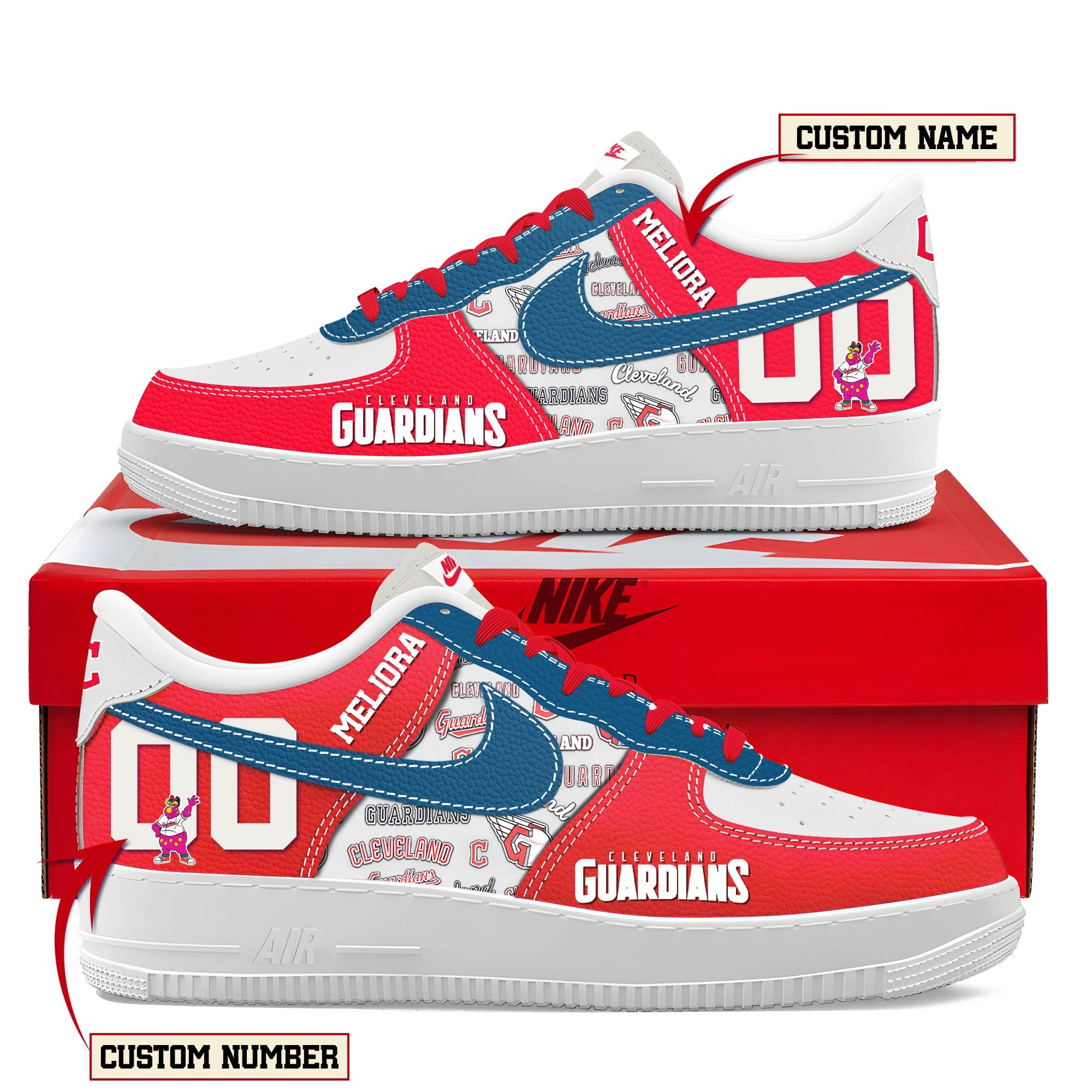 Cleveland Guardians Personalized Air Force Shoes Cleveland Guardians Personalized Air Force Shoes