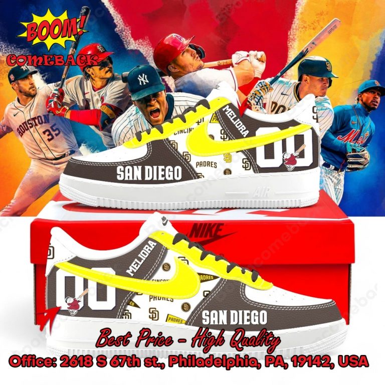 San Diego Padres Custom Name Air Force Shoes