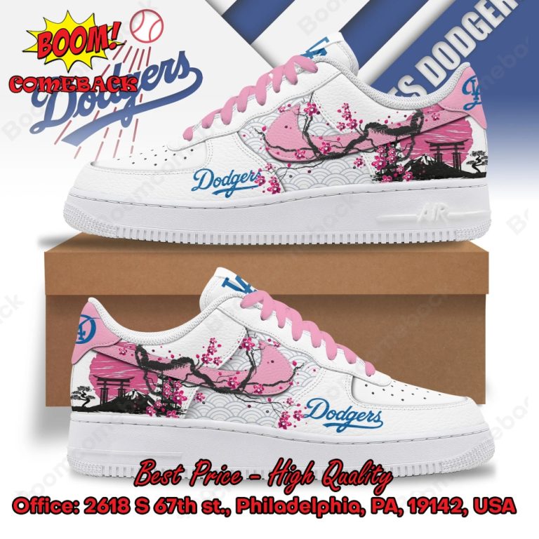LA Dodgers Cherry Blossom Air Force Shoes