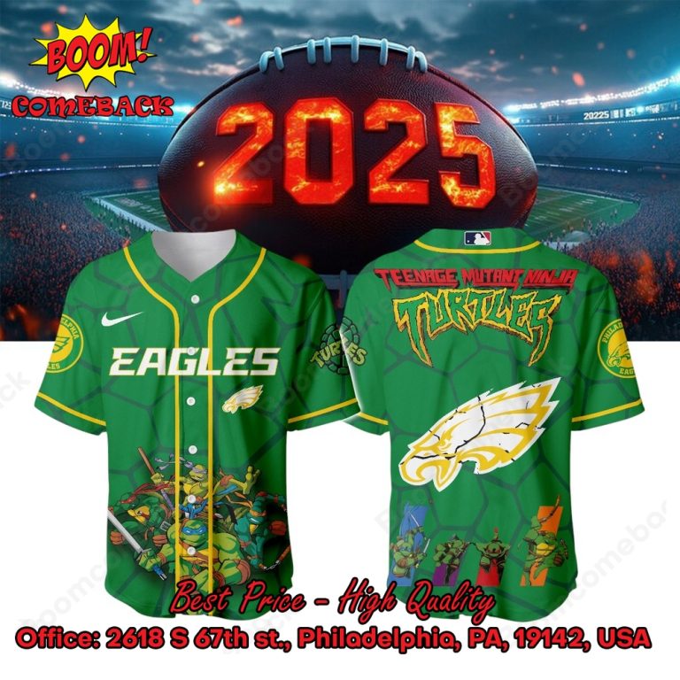 Philadelphia Eagles X Ninja Turtles Night Baseball Jersey
