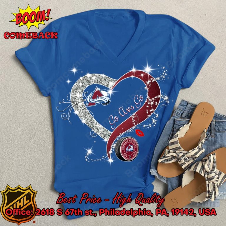 Colorado Avalanche Glitter Heart Shirt