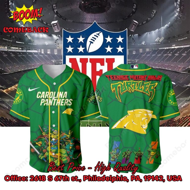 Carolina Panthers X Ninja Turtles Night Baseball Jersey