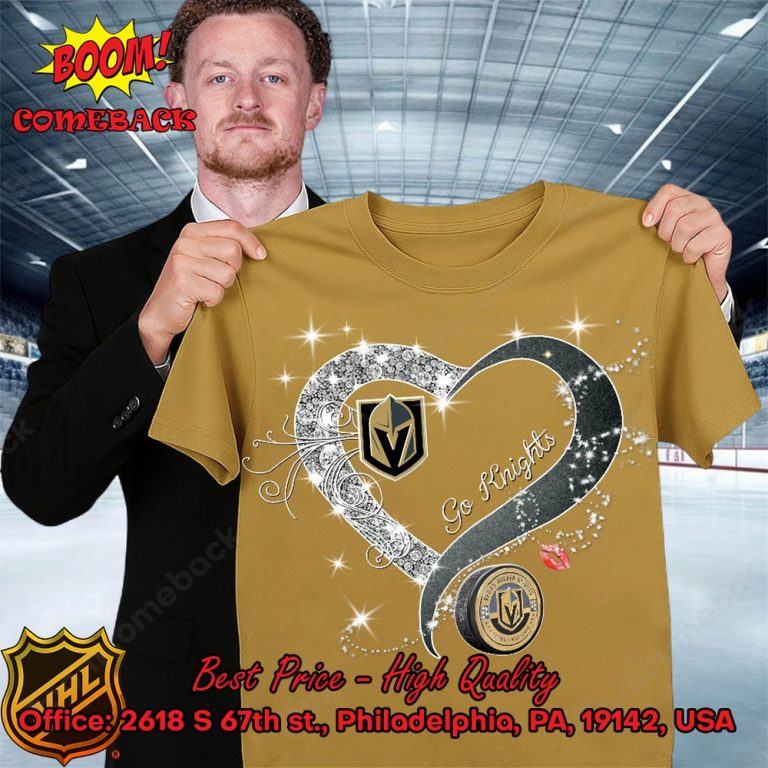 Vegas Golden Knights Glitter Heart Shirt