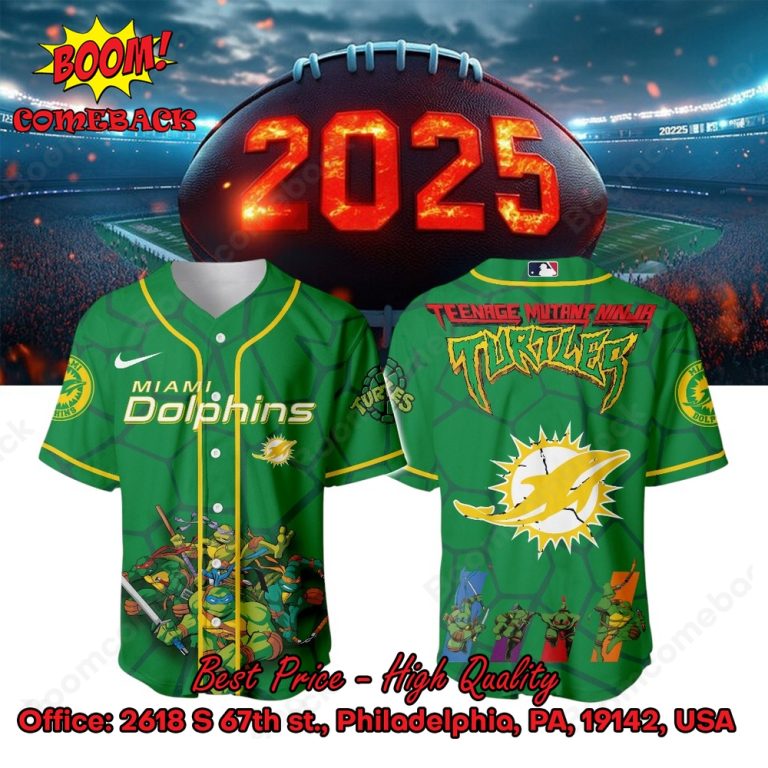 Miami Dolphins X Ninja Turtles Night Baseball Jersey