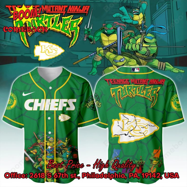 Kansas City Chiefs X Ninja Turtles Night Baseball Jersey