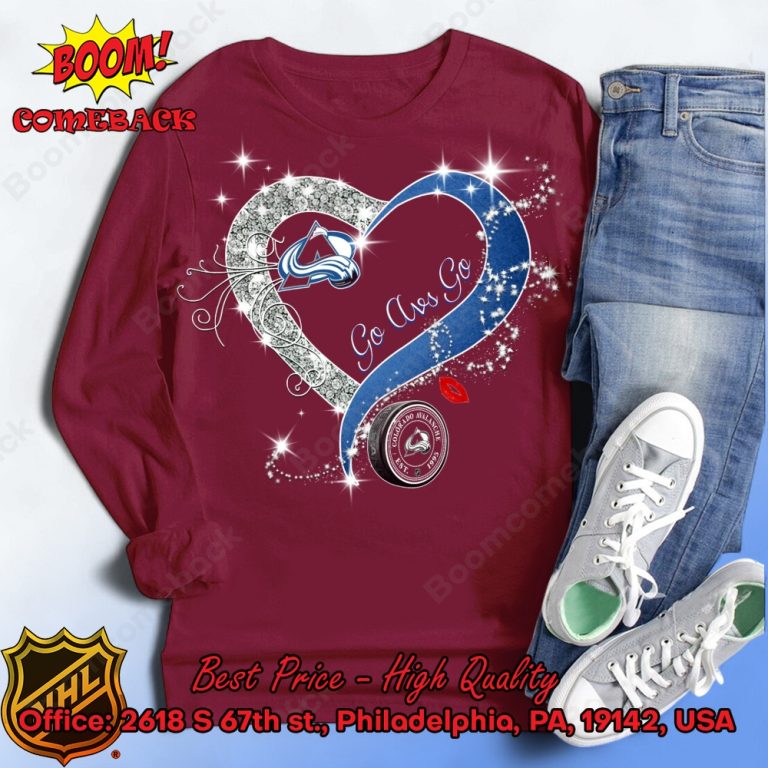 Colorado Avalanche Glitter Heart Shirt