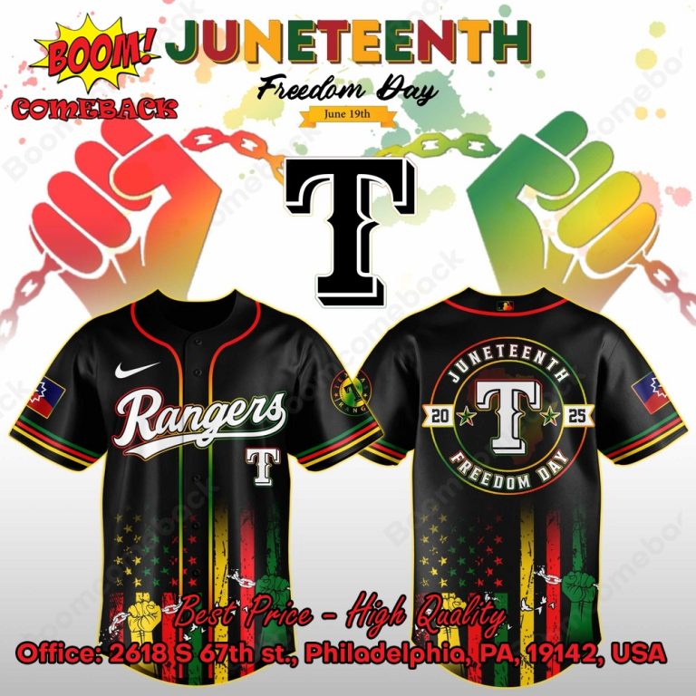 Texas Rangers Juneteenth Day Baseball Jersey
