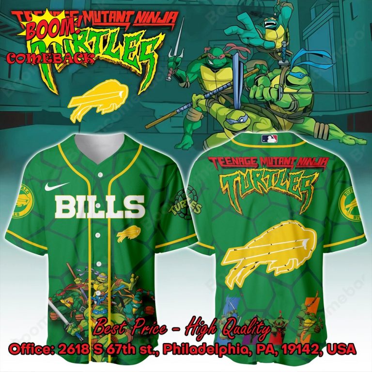 Buffalo Bills X Ninja Turtles Night Baseball Jersey