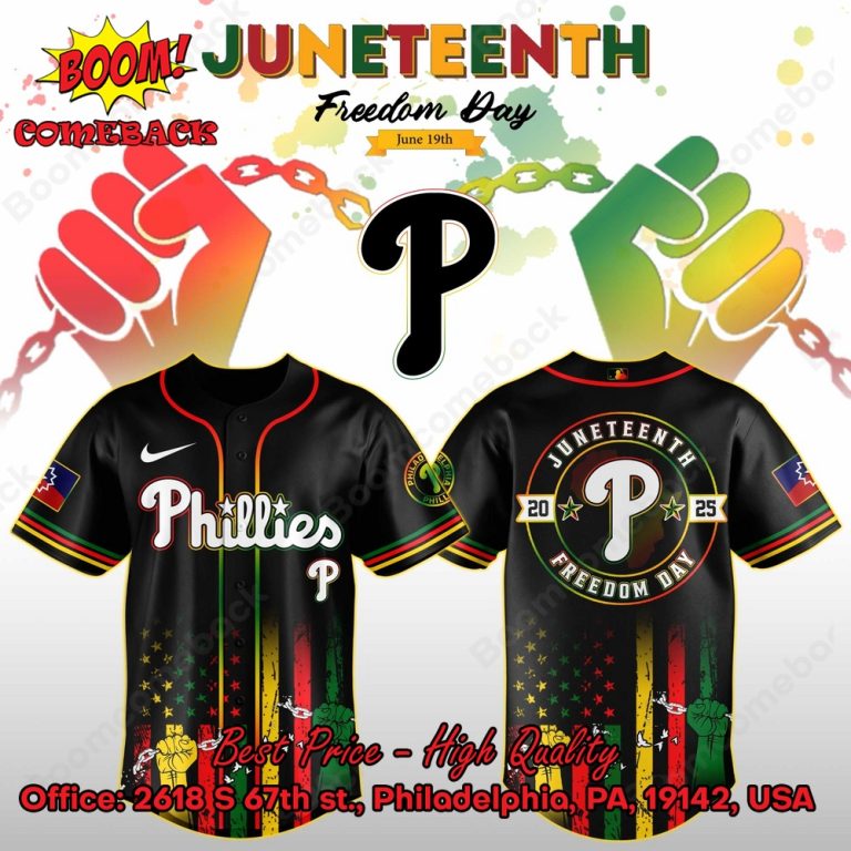 Philadelphia Phillies Juneteenth Day Baseball Jersey