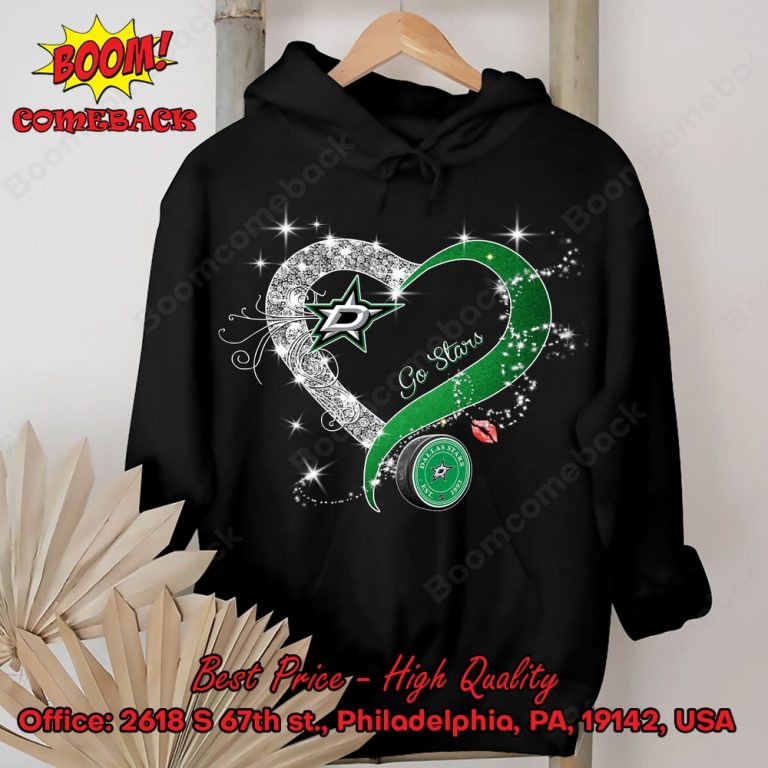Dallas Stars Glitter Heart Shirt