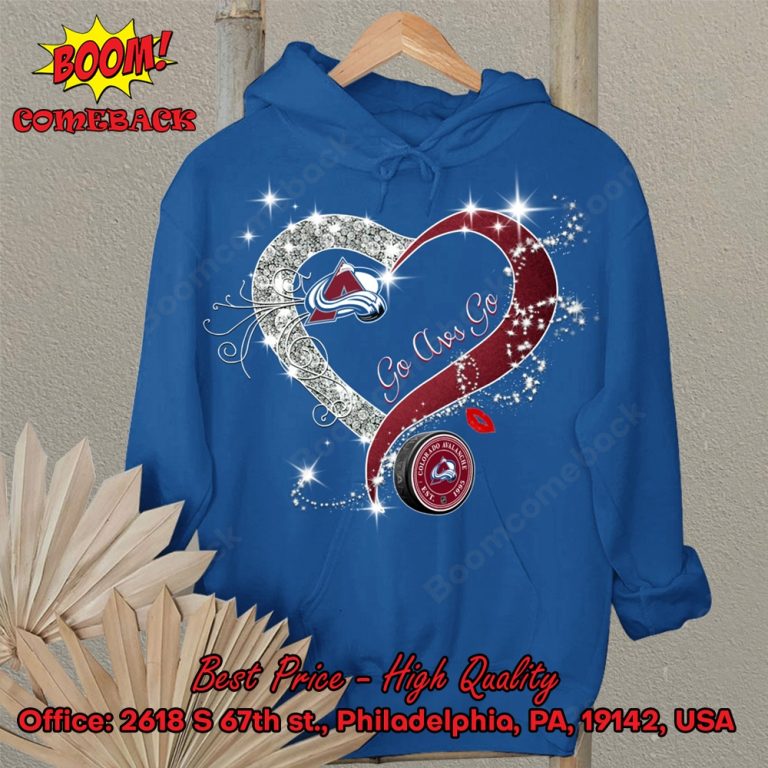 Colorado Avalanche Glitter Heart Shirt