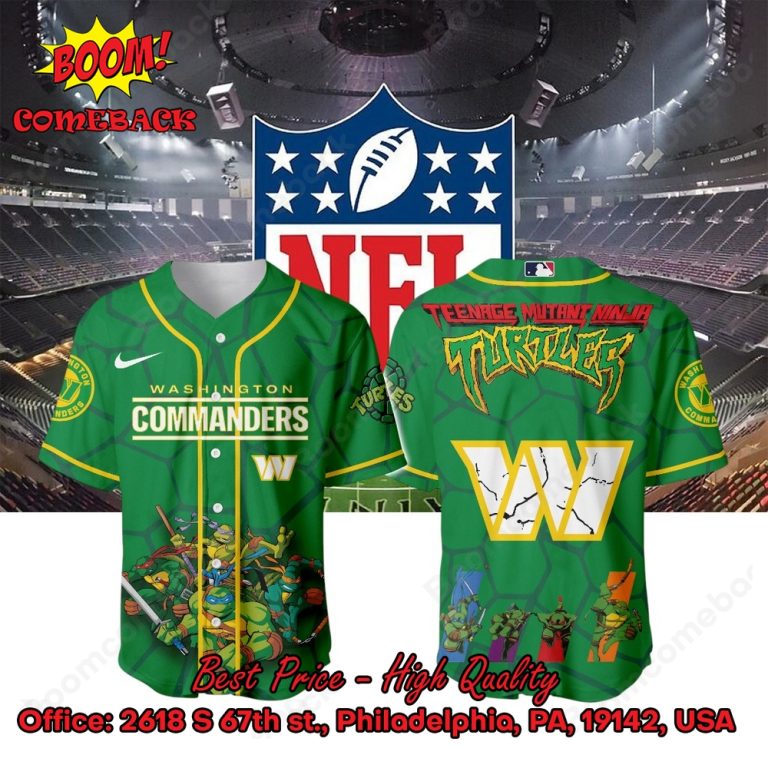 Washington Commanders X Ninja Turtles Night Baseball Jersey