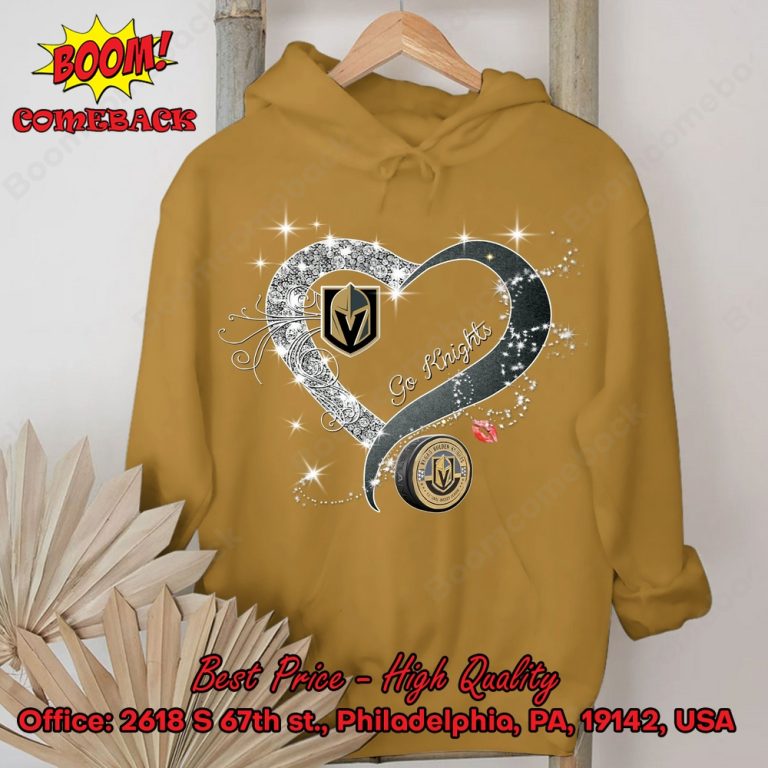 Vegas Golden Knights Glitter Heart Shirt