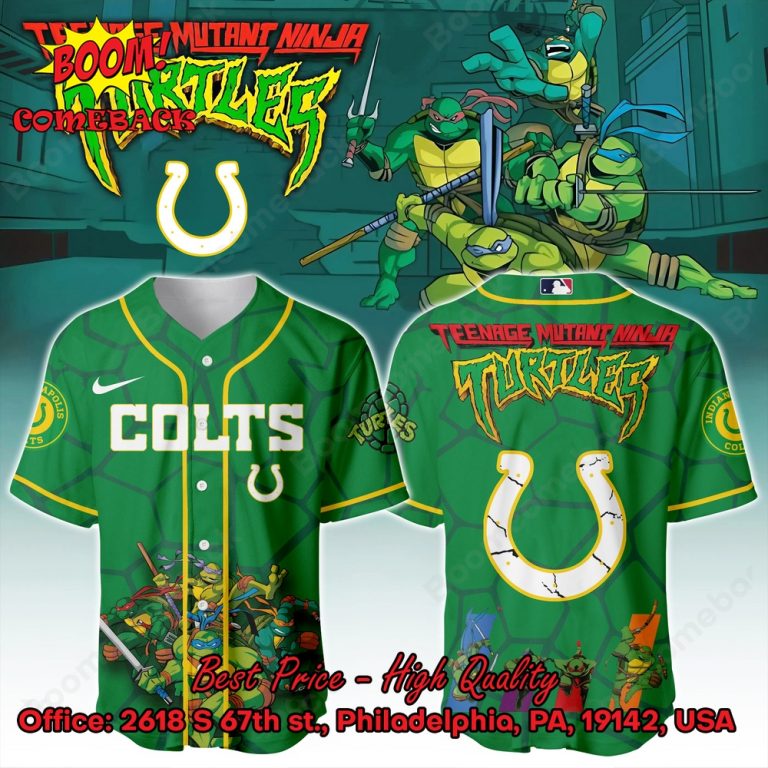 Indianapolis Colts X Ninja Turtles Night Baseball Jersey