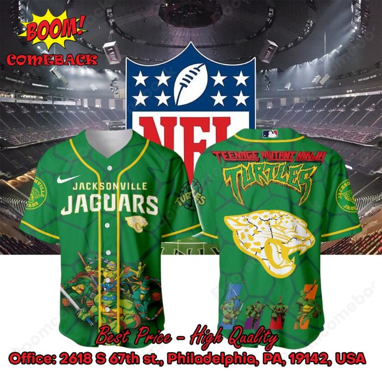 Jacksonville Jaguars X Ninja Turtles Night Baseball Jersey