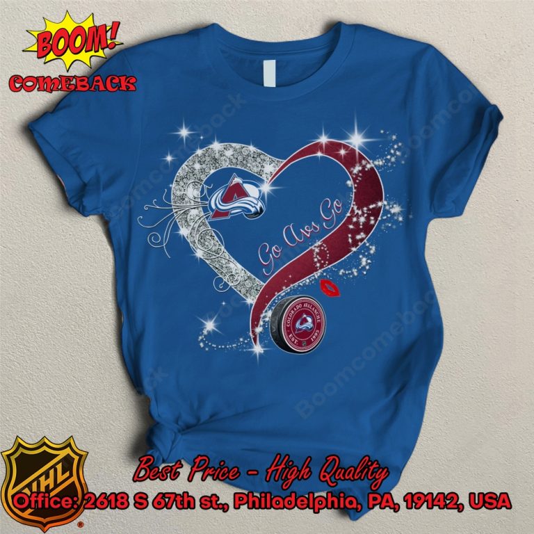 Colorado Avalanche Glitter Heart Shirt