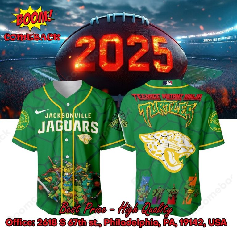 Jacksonville Jaguars X Ninja Turtles Night Baseball Jersey
