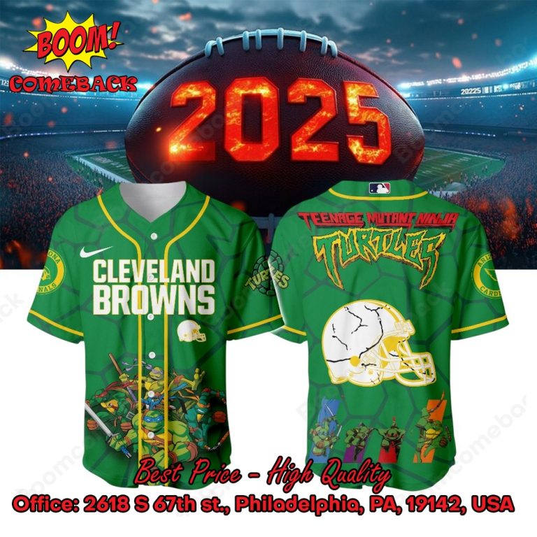 Cleveland Browns X Ninja Turtles Night Baseball Jersey
