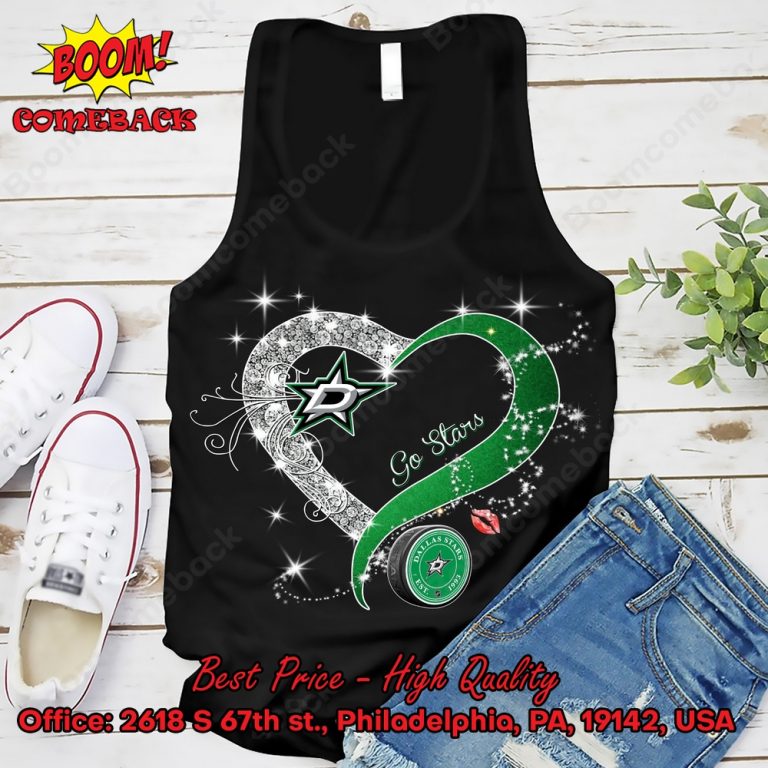 Dallas Stars Glitter Heart Shirt