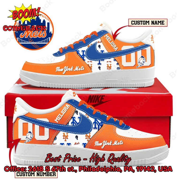 New York Mets Custom Name Air Force Shoes