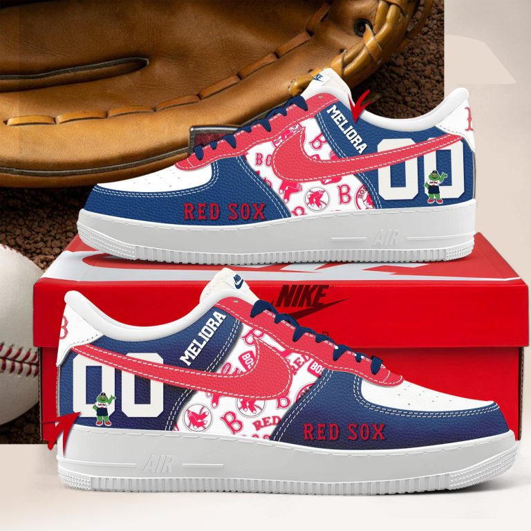 Boston Red Sox Personalized Air Force Shoes