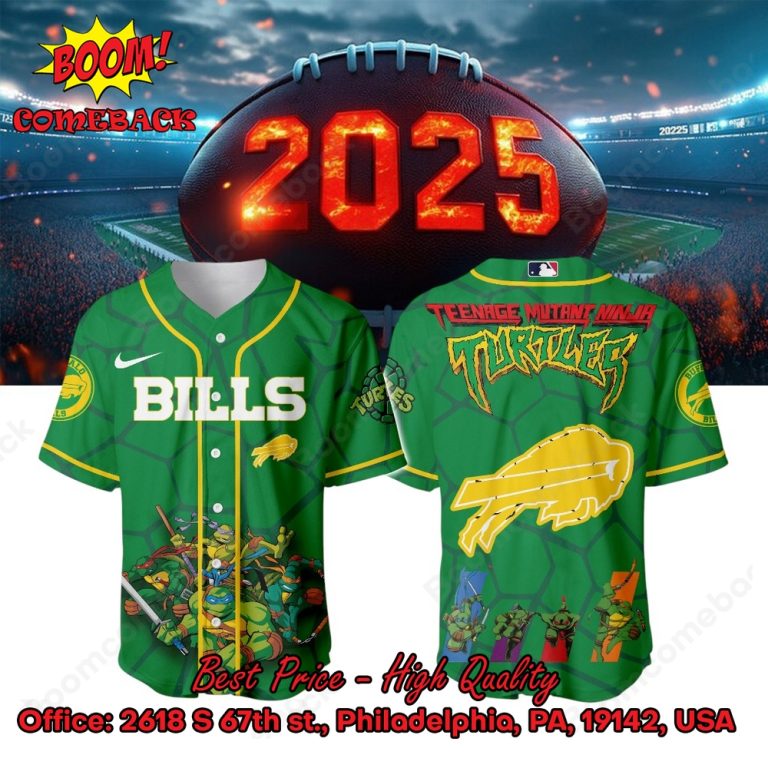 Buffalo Bills X Ninja Turtles Night Baseball Jersey