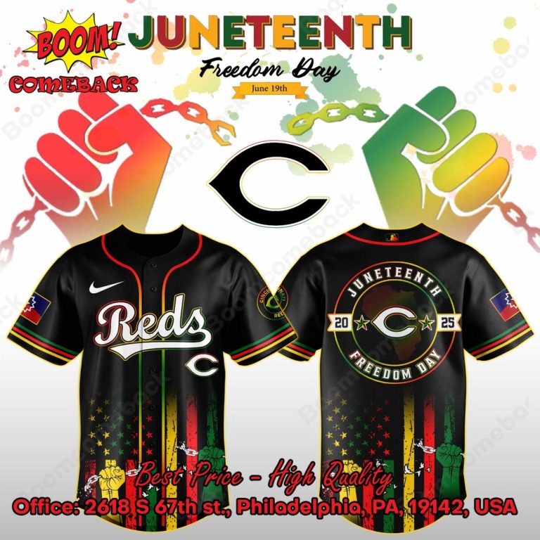Cincinnati Reds Juneteenth Day Baseball Jersey