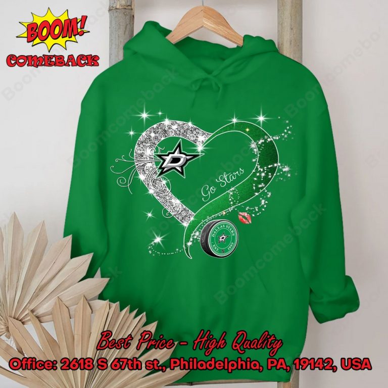 Dallas Stars Glitter Heart Shirt