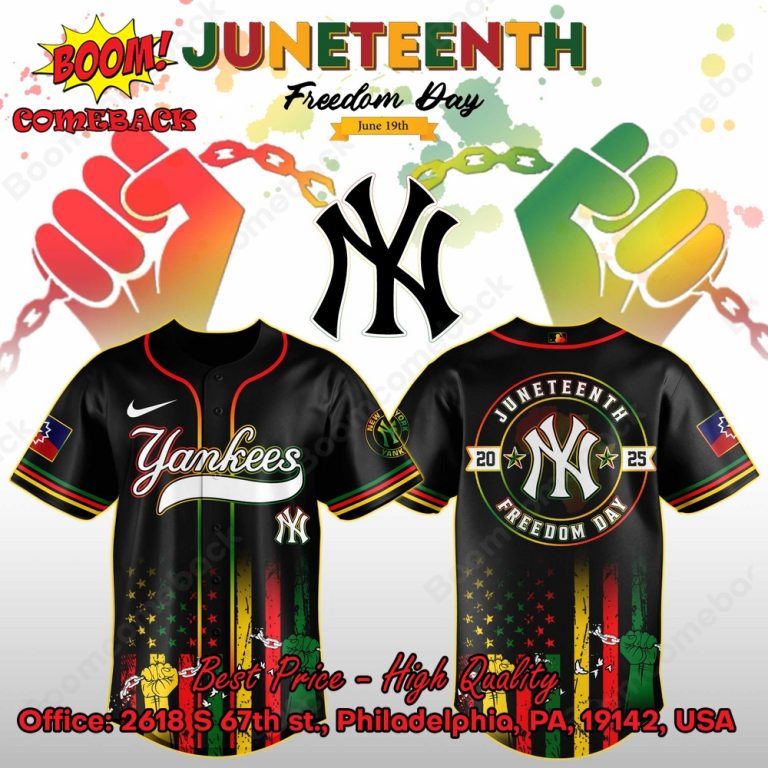 New York Yankees Juneteenth Day Baseball Jersey