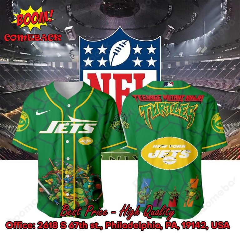 New York Jets X Ninja Turtles Night Baseball Jersey
