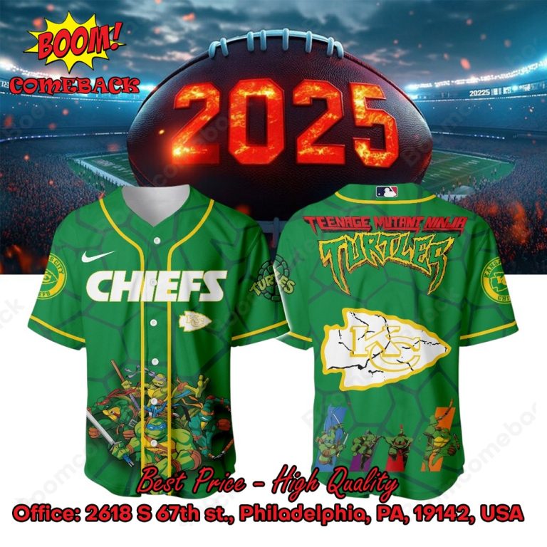 Kansas City Chiefs X Ninja Turtles Night Baseball Jersey