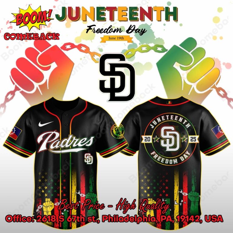 San Diego Padres Juneteenth Day Baseball Jersey