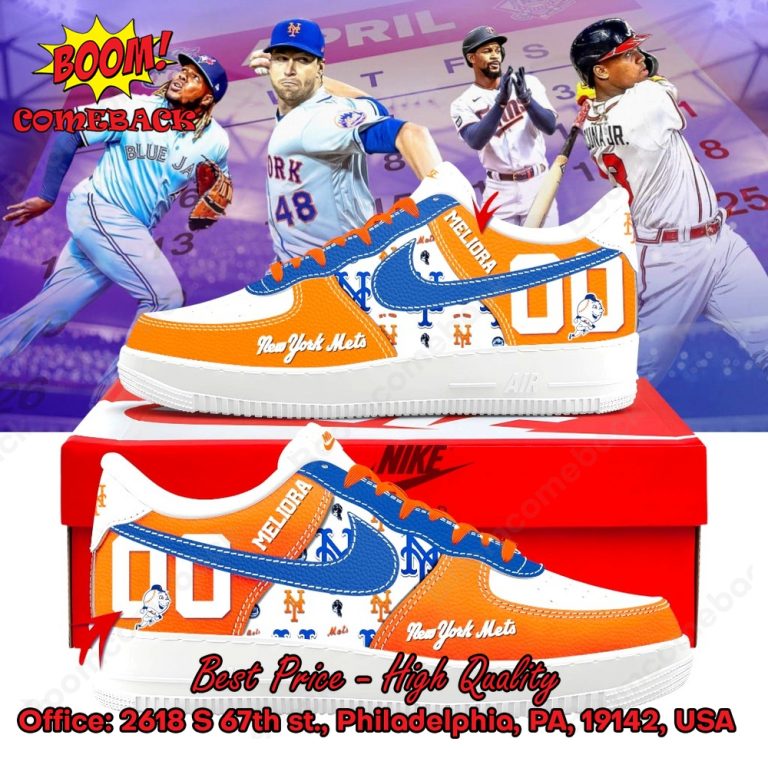 New York Mets Custom Name Air Force Shoes