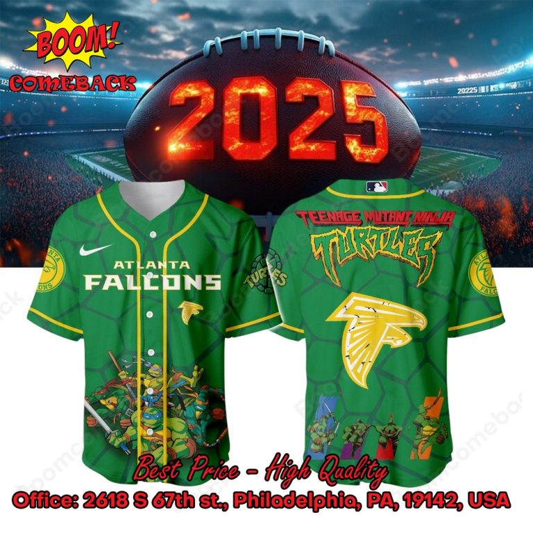 Atlanta Falcons X Ninja Turtles Night Baseball Jersey