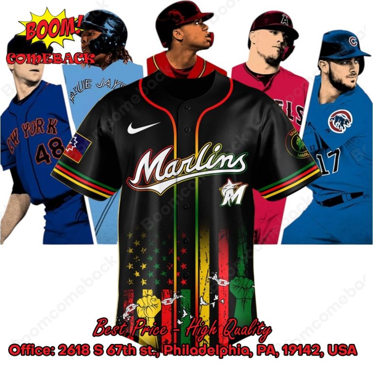 Miami Marlins Juneteenth Day Baseball Jersey