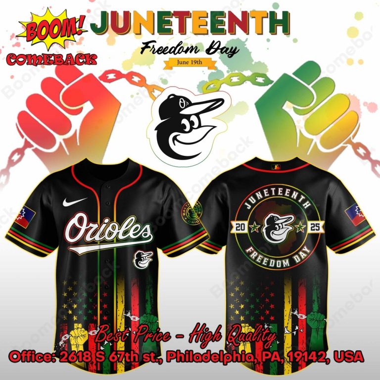 Baltimore Orioles Juneteenth Day Baseball Jersey