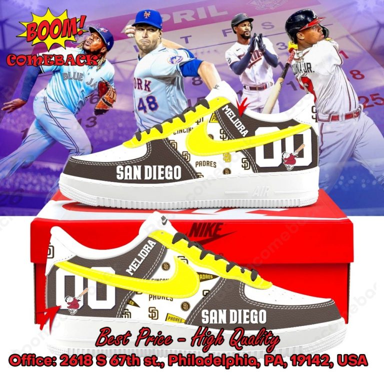 San Diego Padres Custom Name Air Force Shoes