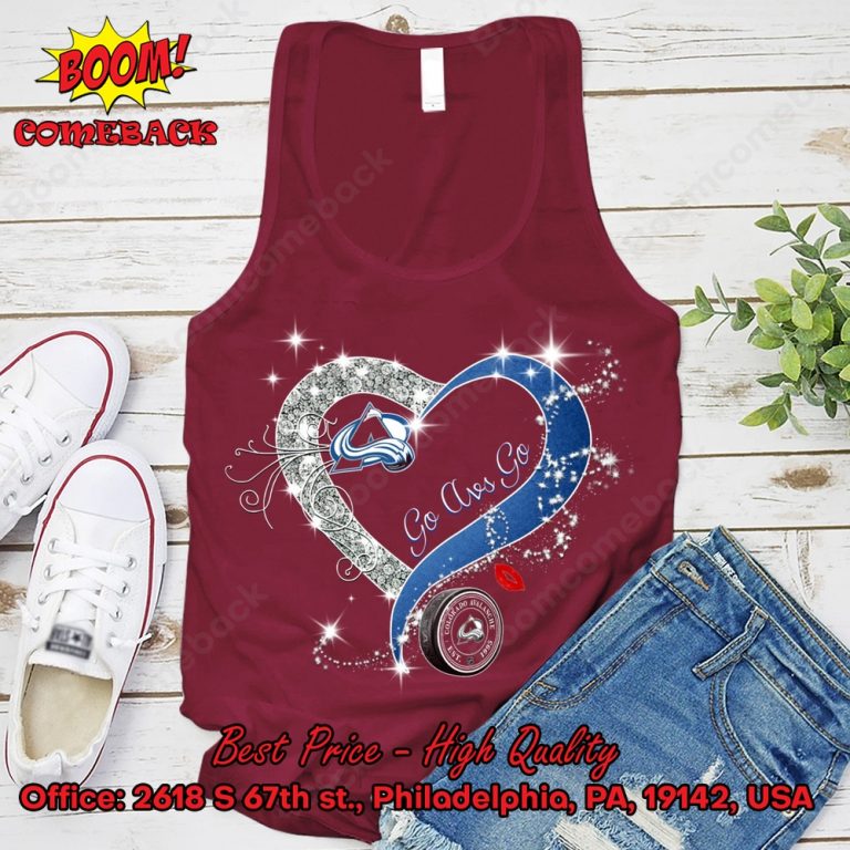 Colorado Avalanche Glitter Heart Shirt