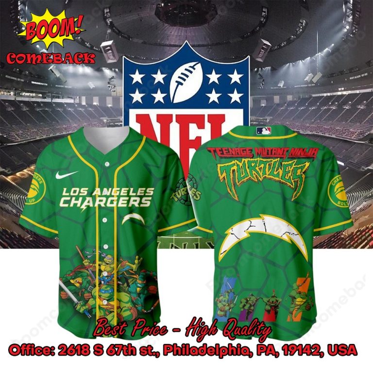 Los Angeles Chargers X Ninja Turtles Night Baseball Jersey