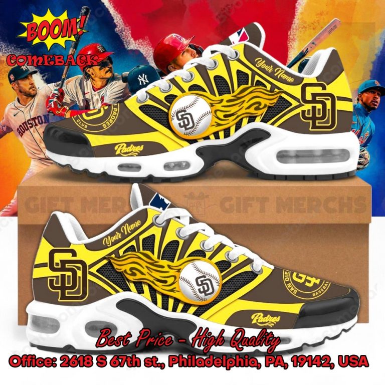 San Diego Padres Custom Name Air Max Plus Shoes