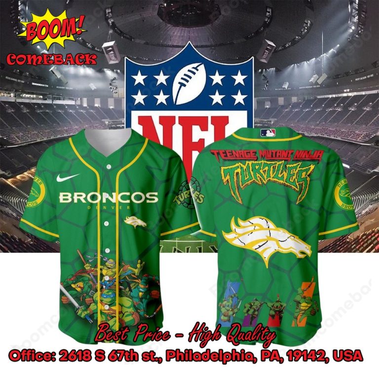 Denver Broncos X Ninja Turtles Night Baseball Jersey