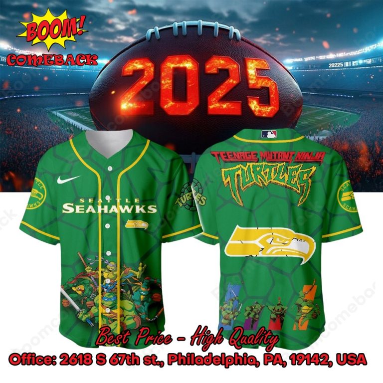 Seattle Seahawks X Ninja Turtles Night Baseball Jersey