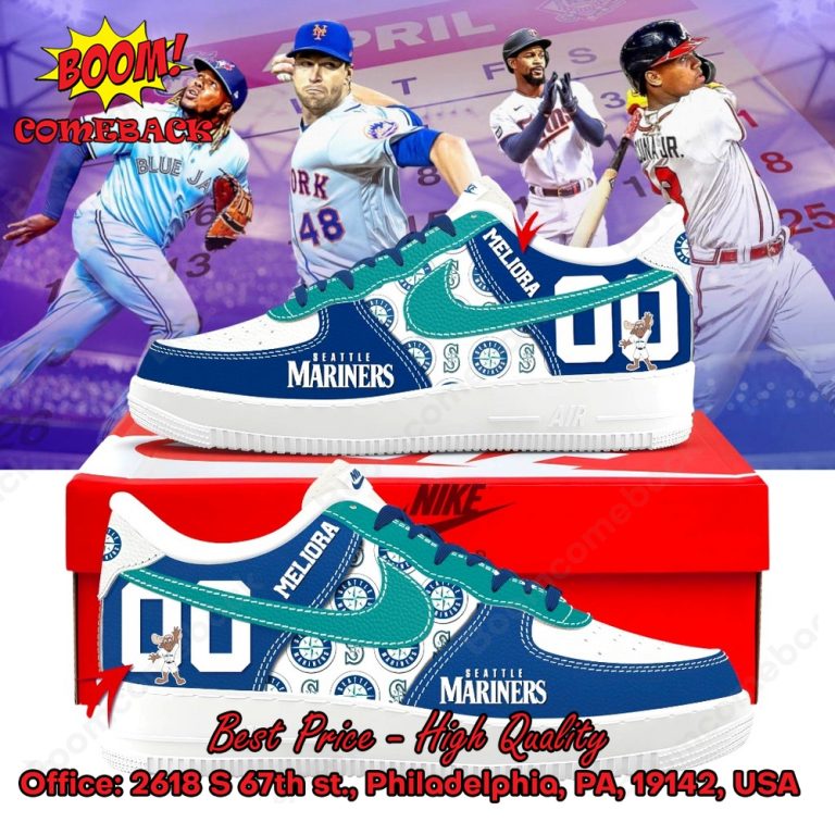 Seattle Mariners Custom Name Air Force Shoes